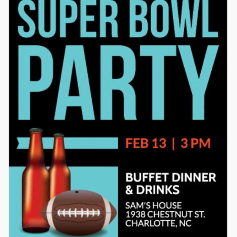 Super Bowl Beer Party Invite